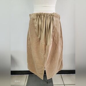 Gap Corduroy Maternity Full Panel Shirt Tan/Khaki Knee Length Womens L